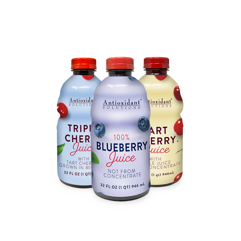 image of three antioxidant solutions bottles with link to the brand page